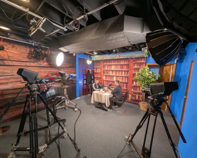 Interview studio built by Studio Solutions